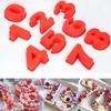 9 PCS Silicone Chocolate Mold Number Shaped Chocolate Baking Gadget Non-stick Silicone Mousse Mold Candy Mold DIY Moulds