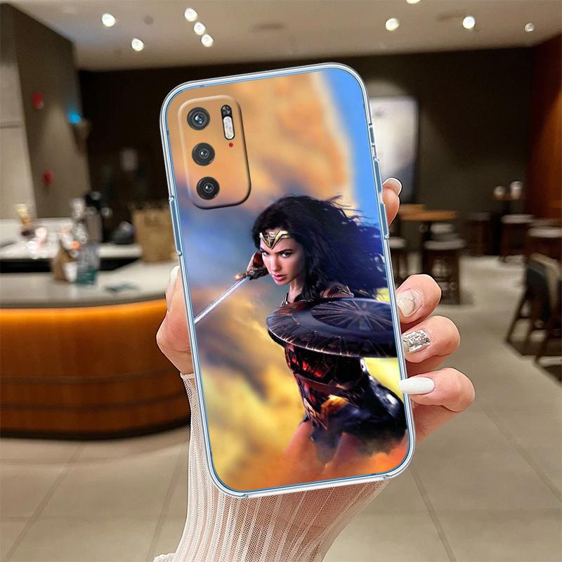 

RE64 Wonder Woman Transparent Phone Case for Motorola Moto G40 G04 G05 One Ace Action Fusion + Plus Hyper Macro Vision Zoom Motorola One Fusion