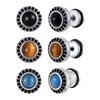 Natural Stone Studs Earrings for Men Women, Stainless Steel Hypoallergenic Small Round Earrings,Unisex Vintage Boho Jewelry Gift