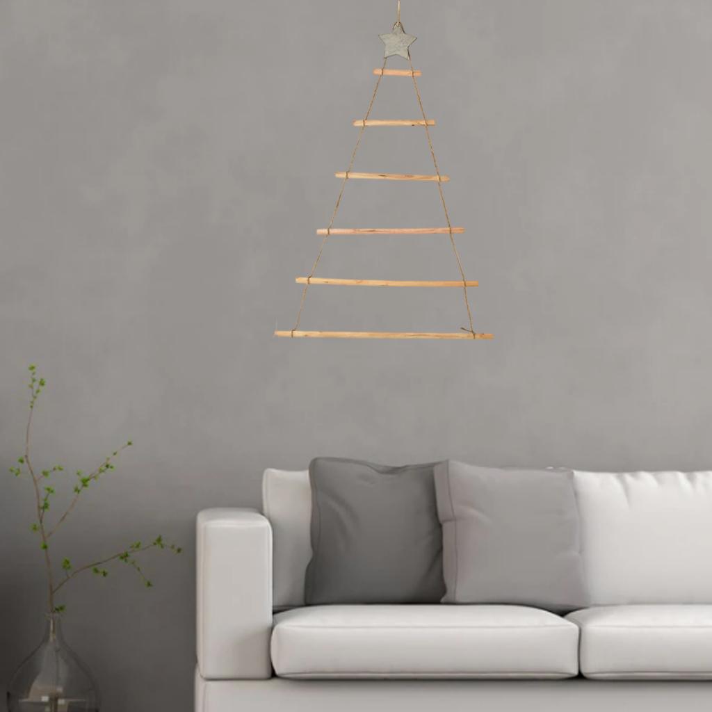 Christmas Tree Wall Hanging or Holiday Natural Wood
