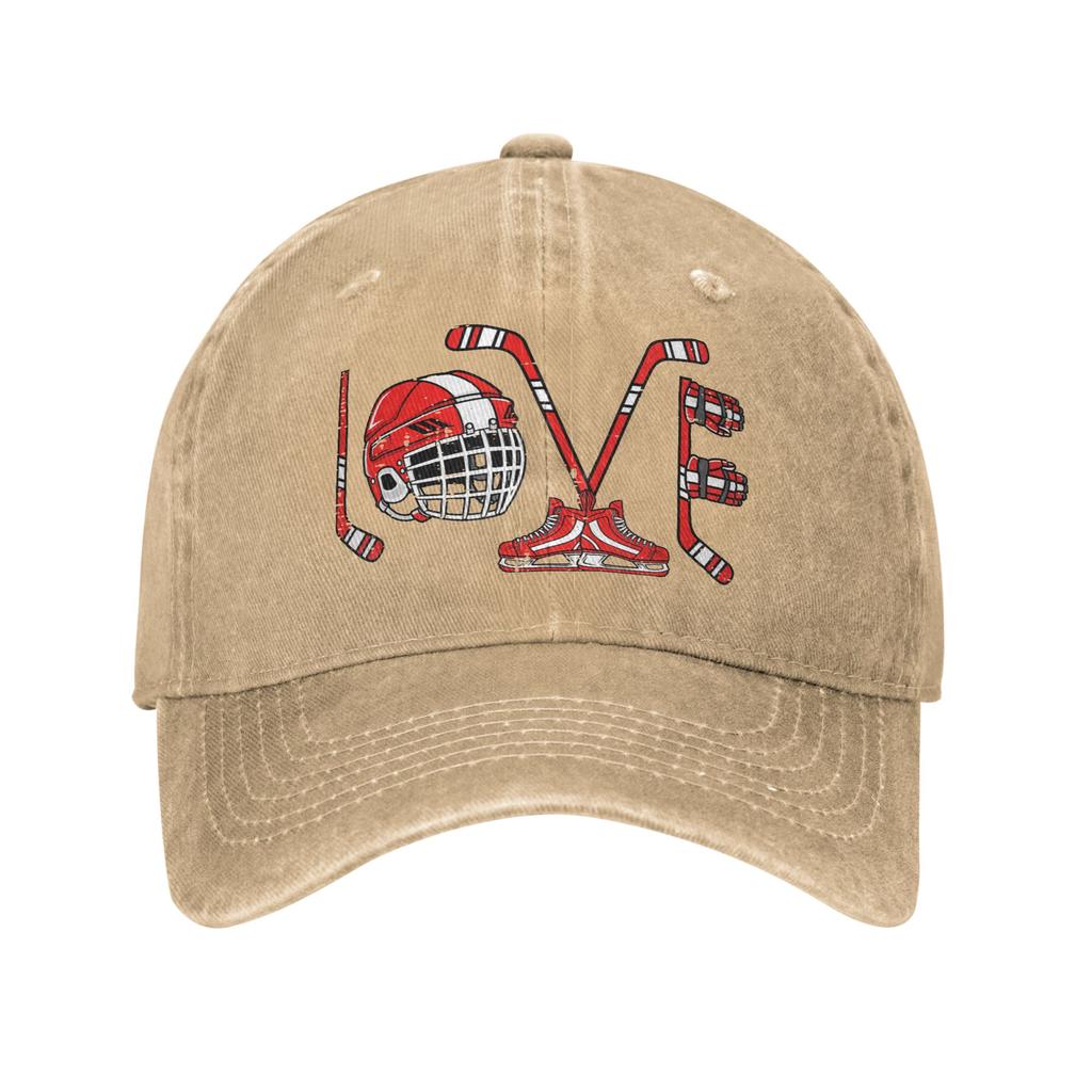 Valentines Day Love Ice Hockey Items Unisex Boys Casual Baseball Cap Tennis Skate Couple Women Classic Baseball Caps