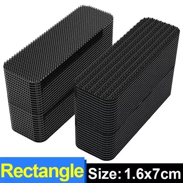 

New Carpet Fixing Stickers Double Faced High Adhesive Car Carpet Fixed Patches Home Floor Foot Mats Anti Skid Grip Tapes 2/50pcs 2PCS(1pair)
