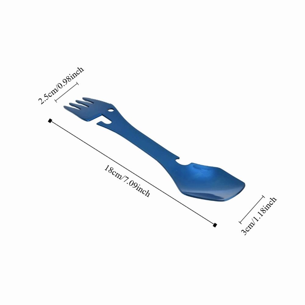 Premium Spork Fork Spoon Stainless Steel Blades Wrench Bottle Opener Wrench Home Kitchens
