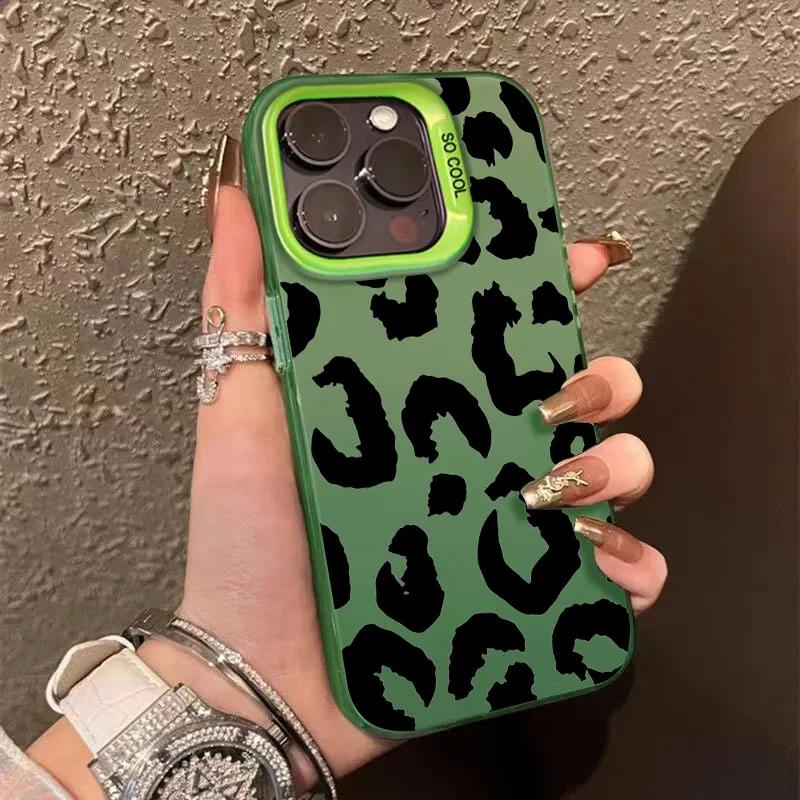 Voor iPhone 16 Hoesje Luipaardprint Galvanisch Zilveren Telefoonhoesje voor iPhone 11 12 13 14 15 Pro Max 17 Air 16E 7 8 Plus SE2 Cover