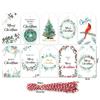 50pcs Merry Christmas Kraft Paper Tags Gift Packaging Decoration Xmas Tree Hanging Label 2024 Navidad New Year Kids Gift Card