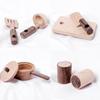 Wooden Kitchen Simulation Play House Gas Stove Mini Stove Children's Kitchen Utensils Early Education Kitchen Utensils Cooking Set Toys
