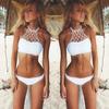 Premium Quality Summer Women Sexy Swimwear Crochet Crop Bikini With Padded Design