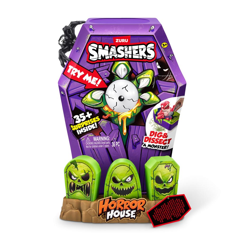 Smashers Mega Horror House by ZURU Interactive Toys Collectible Toys for Kids and Teens (Black)