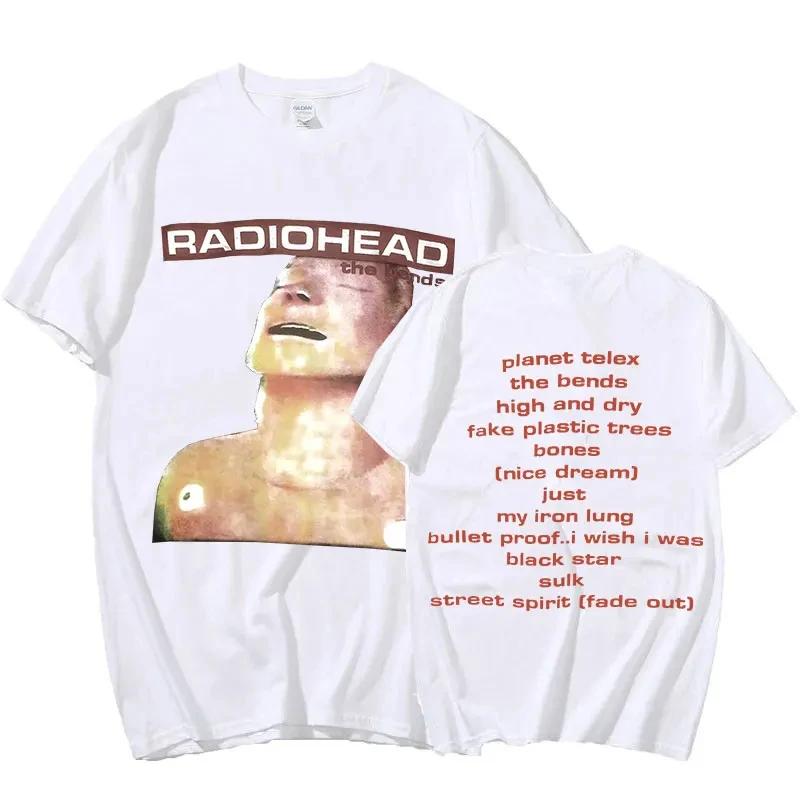 British Classic Rock Band Radiohead Album Poster Graphic Print T-shirt Men Women Streetwear Y2k Harajuku Fashion Casual Oversized Top Summer New Tee