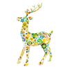 Christmas Golden Reindeer Figurine Resins Deer Sculpture Ornament for Indoor Home Office Tabletop Bookshelves Decors