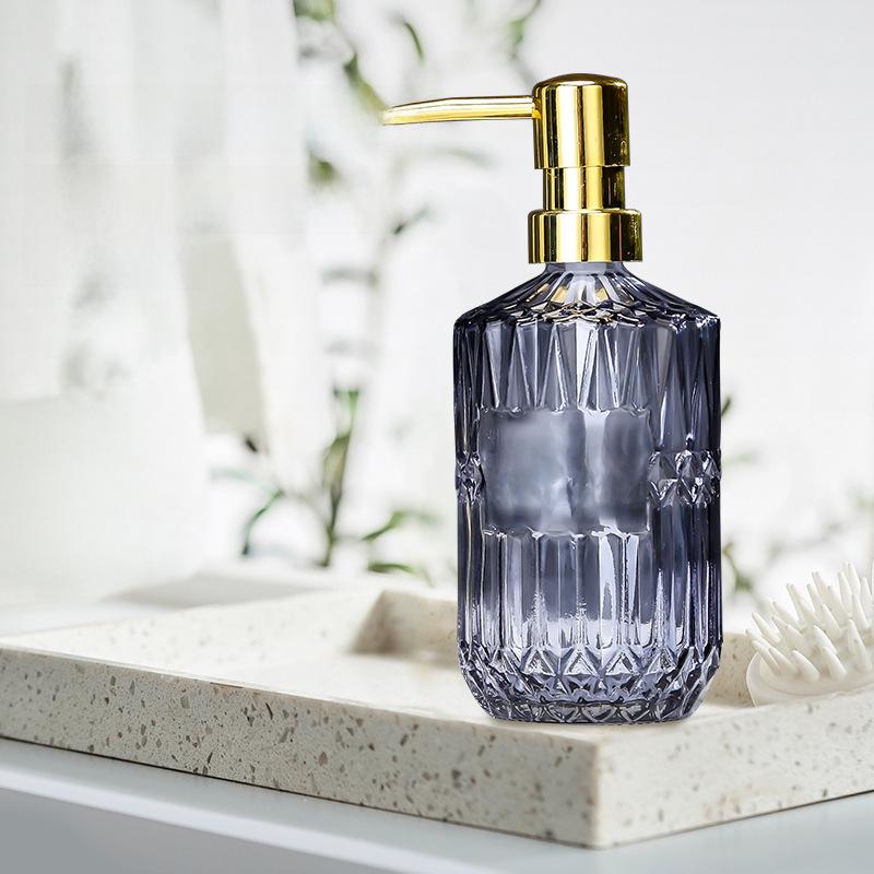 Nordic Glass Bathroom Bottles: Shower Gel, Lotion, Hand Sanitizer Dispensers