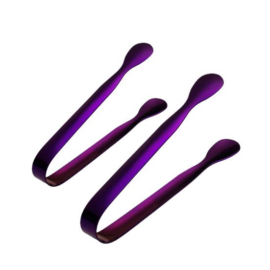 2Pcs Stainless Steel Ice Cube Sugar Tongs for Tea Party Coffee Bar Food Serving