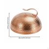 Teppanyaki Grill Lid Japanese Style Hammered Dome Cover HeatResistant Handle Stainless Steel Food