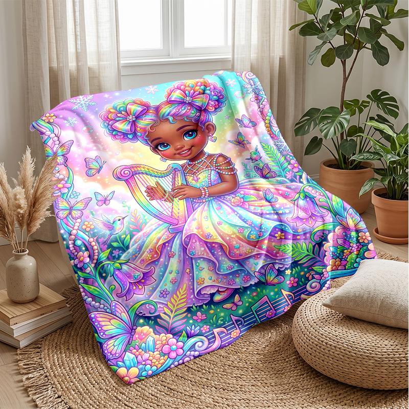 Fantasy Garden Journey Theme blanket Lightweight Warm Flannel Blanket Decorative Throw Blanket for Home Decoration