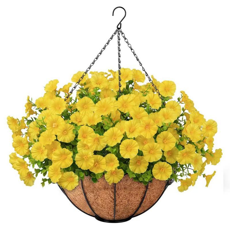 Artificial Morning Glory Hanging Basket Decor Home Hotel Wedding Party Outdoor Garden Decoration