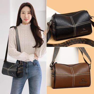 Women's Trendy Wide Shoulder Strap Handbag: Korean Fashion Crossbody Bag