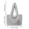 Cute Shoulder Bag Plush Shopper Bag Versatile Underarm Handbag  Female