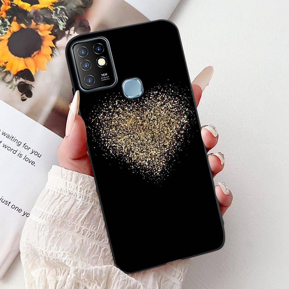 For Infinix Hot 10 Case Silicone Cute Cat Fashion Flowers Luxury Painted Back Cover For Inifnix Hot 10 Phone Case X682B X682C