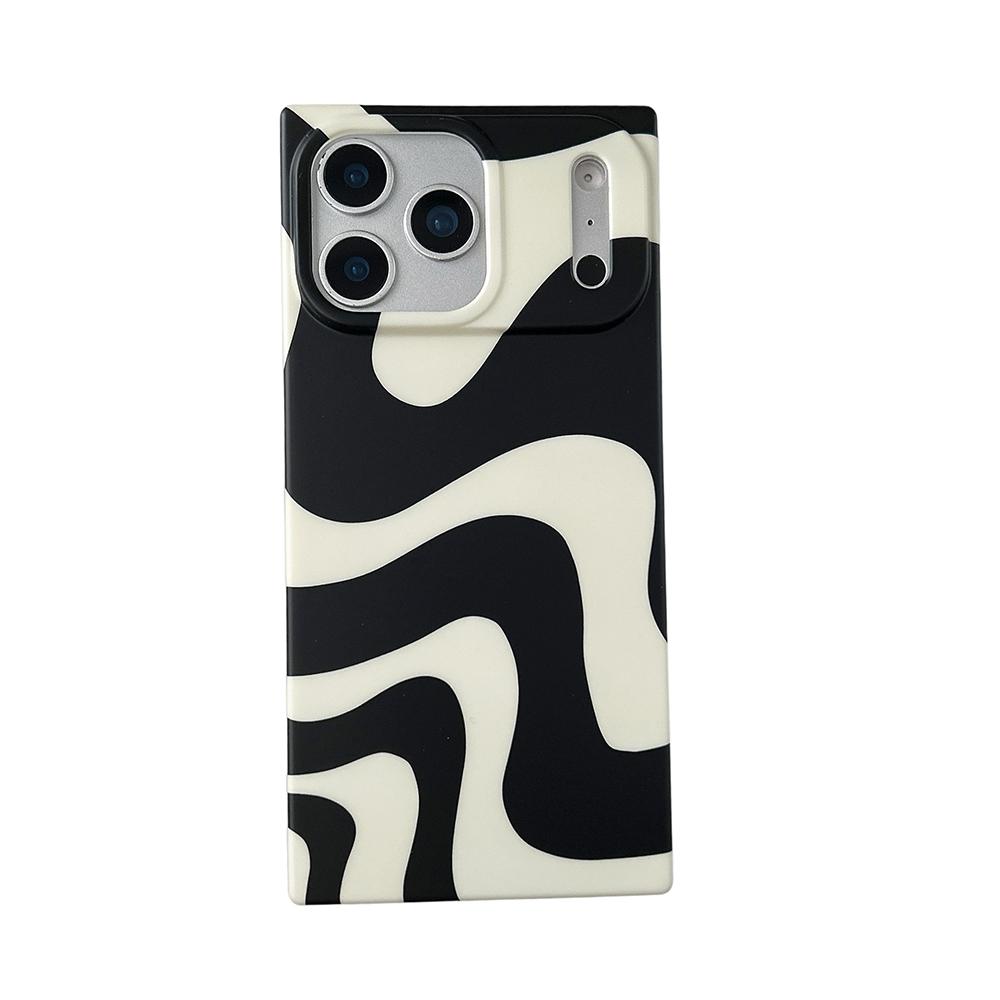 

Brief Square Art Stripes Pattern Phone Case For iPhone 17 16 15 14 Pro Max Shockproof Soft TPU Back Cover iPhone17