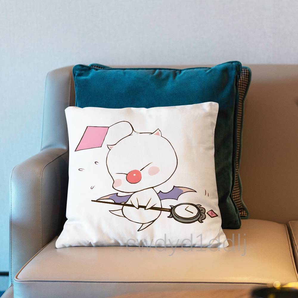 F-Final Fantasy Moogle FF VII Pillow Case Cover Square Sofa With For Pattern Comfortable Cushion suitable Of Room