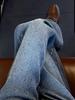 Strassbesetzte Damen-Jeans mit weitem Bein – Frühjahr 2026: Sternenfunkelnde, lockere Passform, figurformende, modische Hose mit geradem Bein