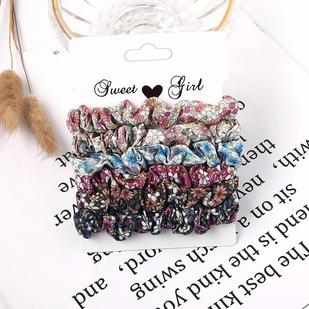 Simple Fabric Hair Rope Set Small Scrunchie Women Girls Kid Elastic Hair Rubber Bands Accessories Tie Hair Ring Holder Headdress
