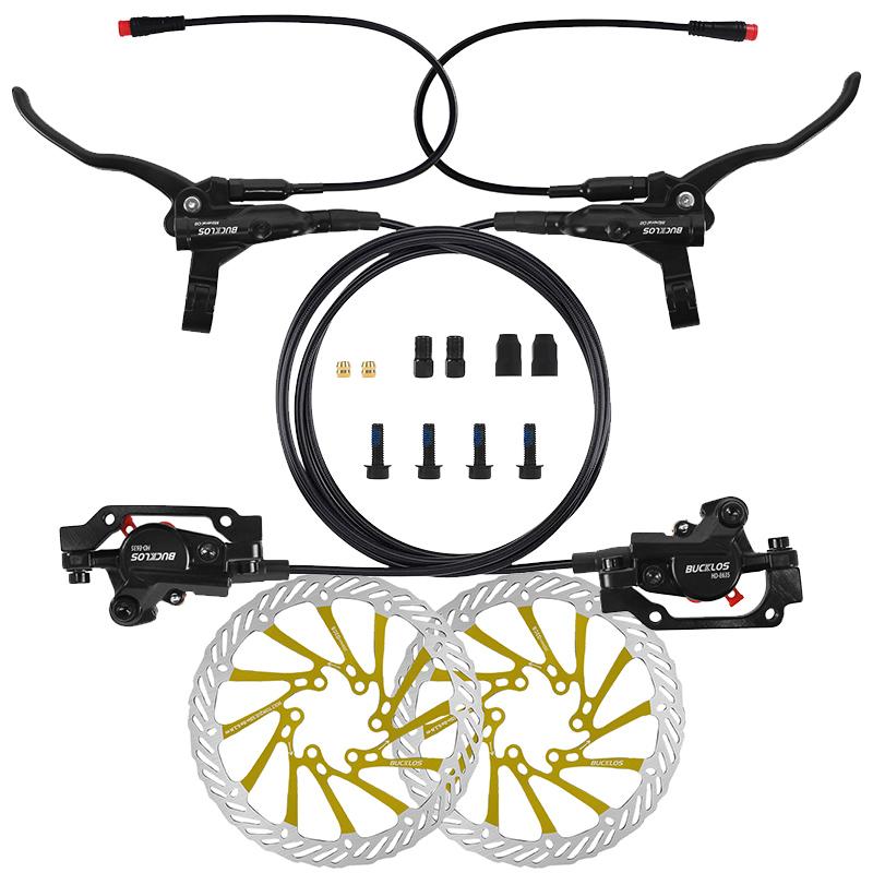BUCKLOS E-Bike Hydraulic Disc Brake Electric Scooter Folding Bike Disc Brake 2Pin Power Off Electric Bicycle Hydraulic Brakes