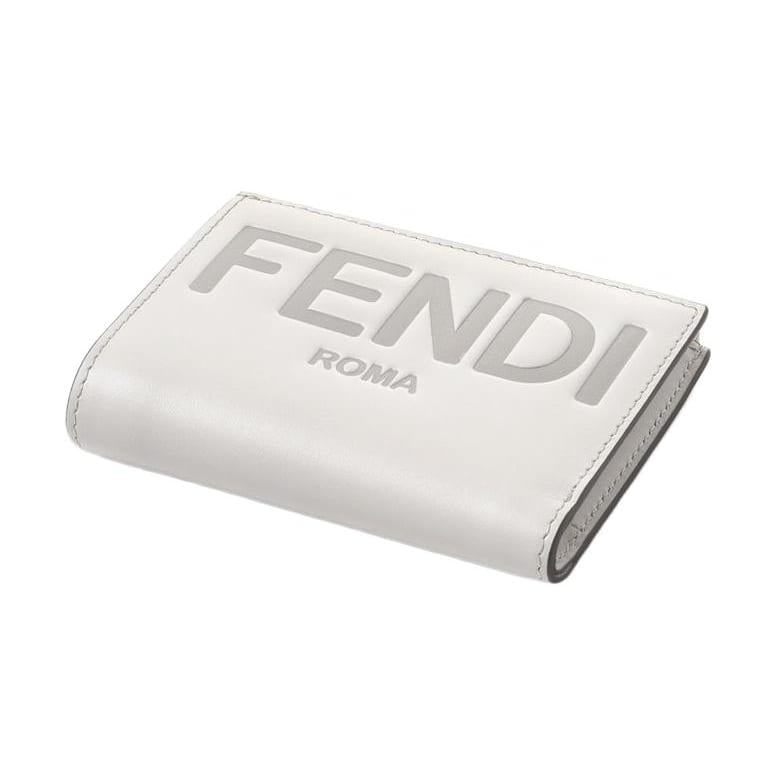 Fendi Calfskin Wallet Medium Women's White 8M0447-AAYZ-F1C76