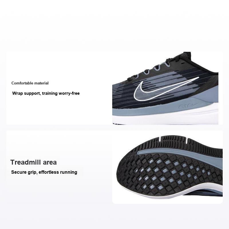 Nike Air Winflo 9 Negro Pizarra Ceniza Zapatillas Hombre Blanco DD6203-008