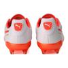 Puma King Platinum 21 Rally FG/AG Fabric Low-Top Soccer Shoes Men Soccer Shoes White Orange 107109-01