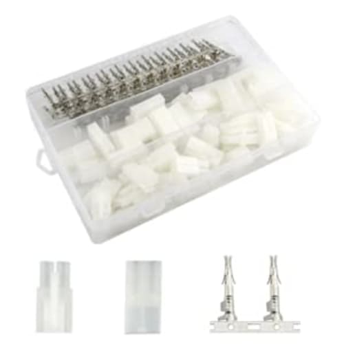 WMYCONGCONG 30 Pairs of Male and Female Connectors with Pins for Large Tamiya Connectors, Plugs, Silver Large Battery, Tweezers Kit, Type A