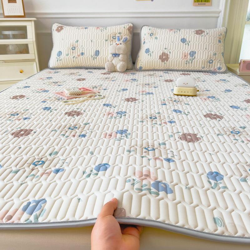 New Cartoon Comic Latex Summer Mat Washable Fresh Baby Ice Silk Summer Mat Child Air Conditioner Soft Seat
