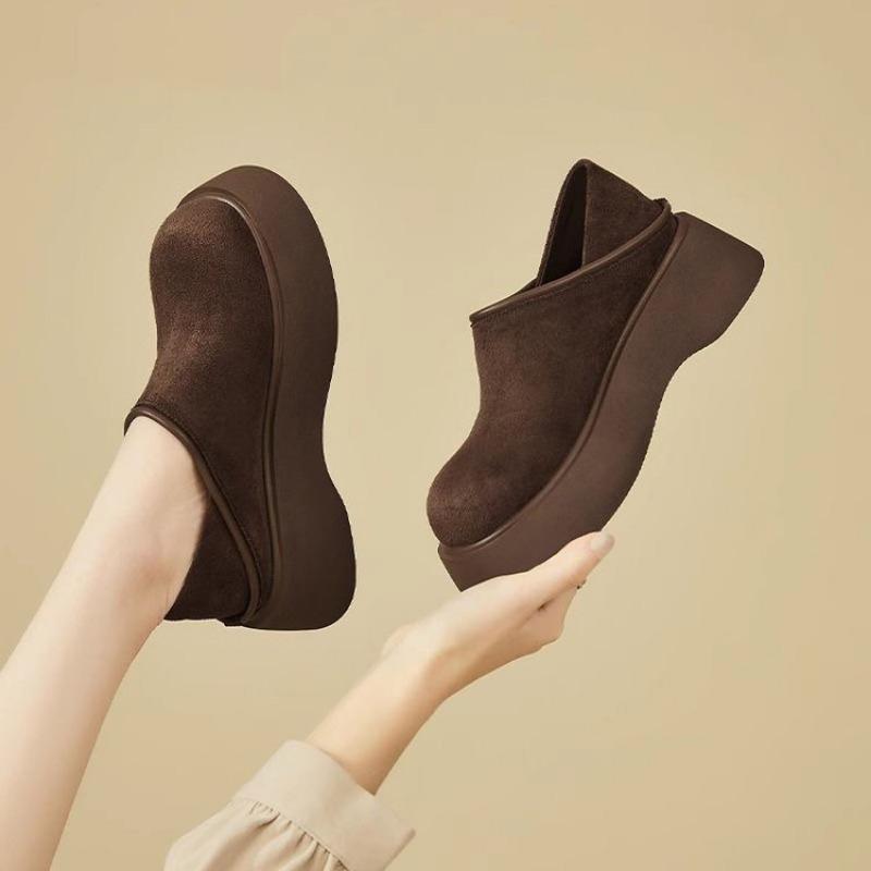 New Autumn Suede Muffin Women's Platform Single Shoes Increase Height and Match Fashion Women's Shoes