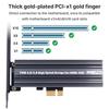 M.2 NVMe SSD To PCIe 4.0 X1 Adapter Card - with Heat Sink, High-Speed Conversion