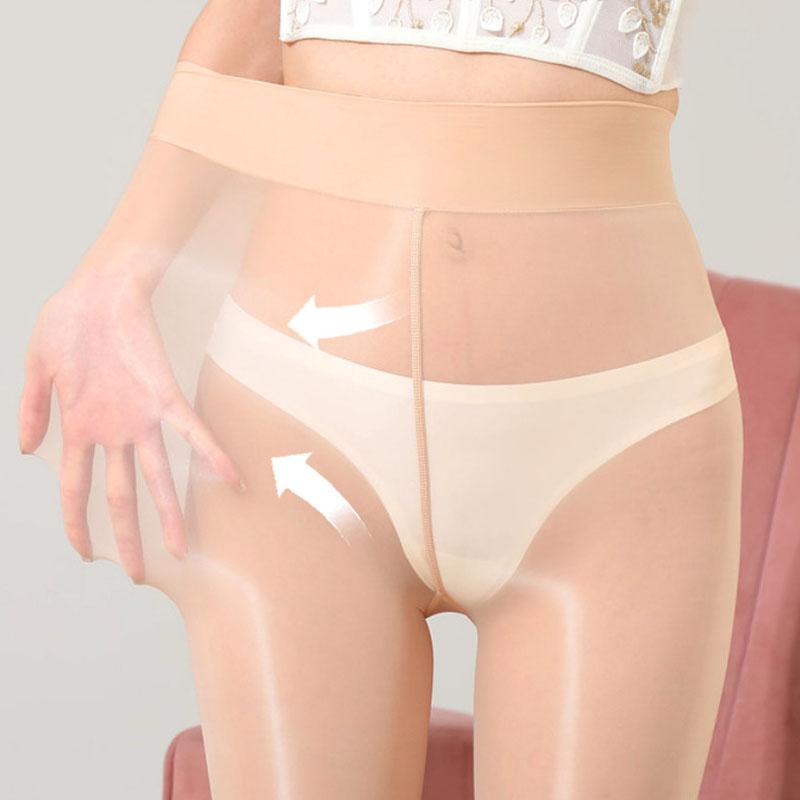 Damen Hohe Elastizität Öl Glänzend Formgebend Anti-Haken Strumpfhose Schlank Transparent Sexy Strumpfhosen Damen Nylon Glanz Strümpfe