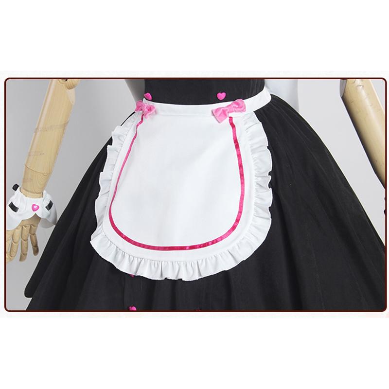 10pcs Sets Party Chocola NEKOPARA Cosplay Chocolahalloween Vanilla Maid Dress Costume Cat Neko Girl NEKOPARA Cosplay Women Costume Game
