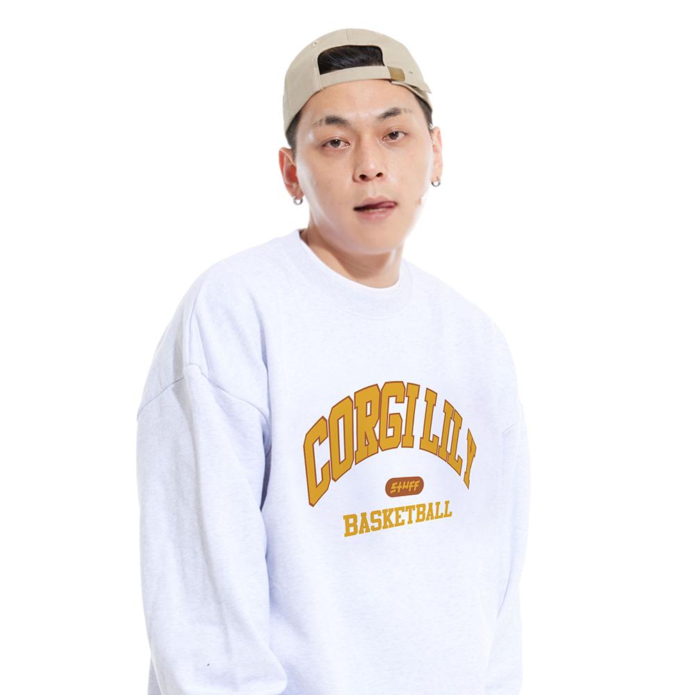 Sturf Corgi Lily Big Logo Sweatshirt Light Gray/Fleece-Lined L