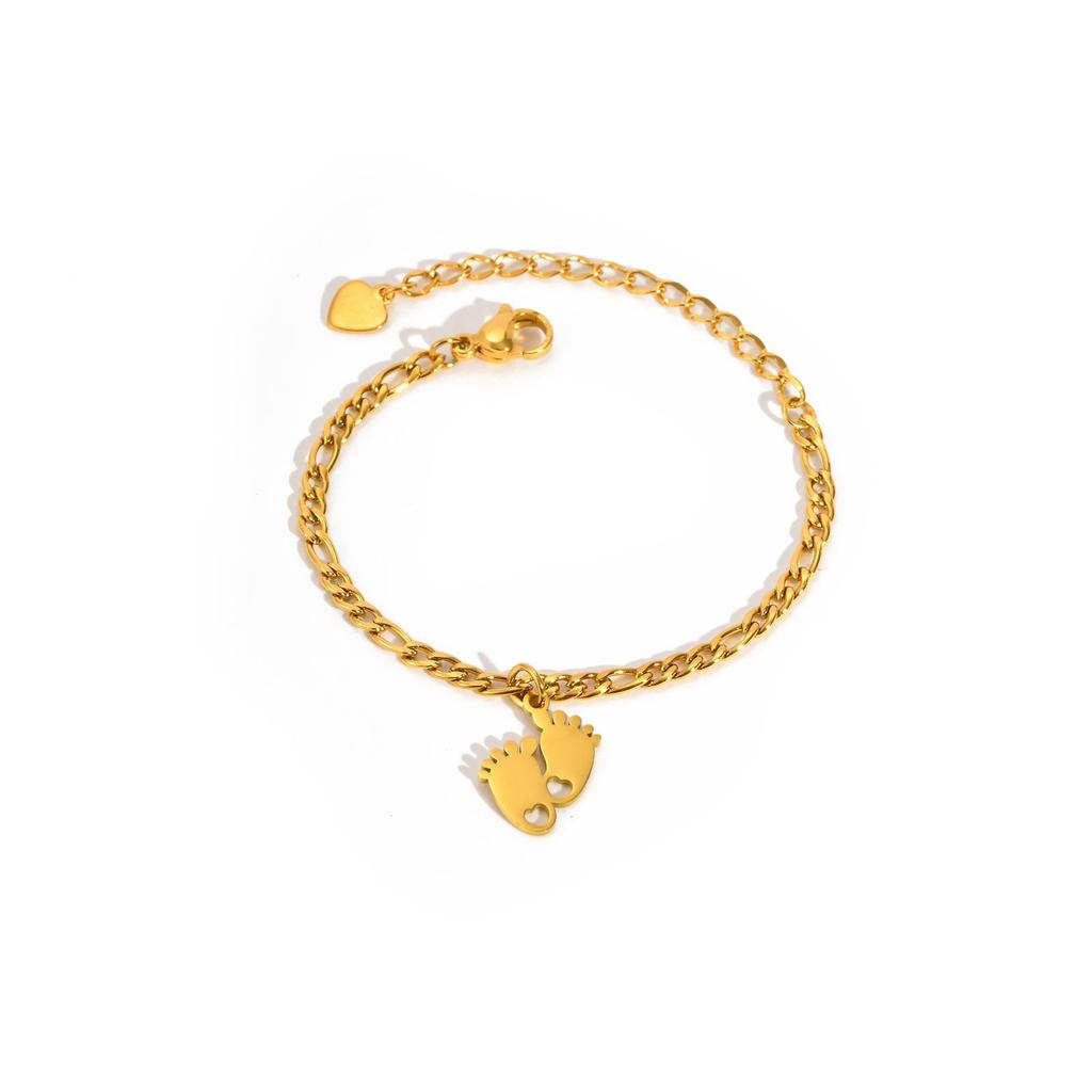 Simple Tiny Charm Anklets for Baby Kids, Anti Allergy Stainless Steel Ankle Bracelets Foot Chain Jewelry for Girl Boy Child Gift