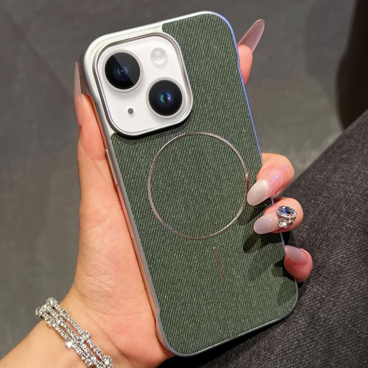Retro Linen Fabric Magnetic Half Coverage Phone Case