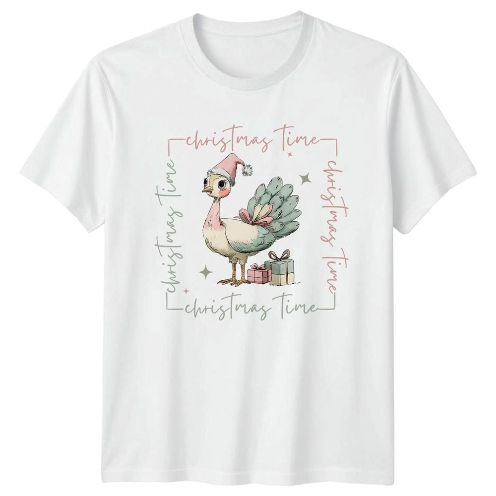 Christmas Time Bird Christmas Holidays Unisexs Unisexs Graphic Tee Festive Gift S