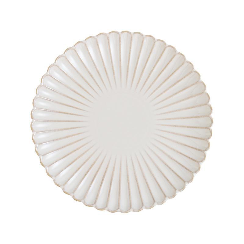 Styl nordycki Ceramiczna Talerz z wypałem typu zmaniennego Chryzantema Domowy Ceramiczny Talerz na Warzywa Talerz do Kuchni Zachodniej Talerz na Stek Okrągły Talerz