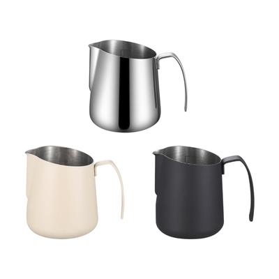 Milk Frothing Pitcher, Coffee Milk Measuring Cup Stainless Steel Portable Pouring Cup, Coffee Milk Frother Cup for Cafe
