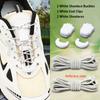 Reflective No-Tie Shoelaces, Elastic Quick Lock Laces Lazy Replacement Laces for Sneakers Running & Daily Wear Unisex Adult Kids