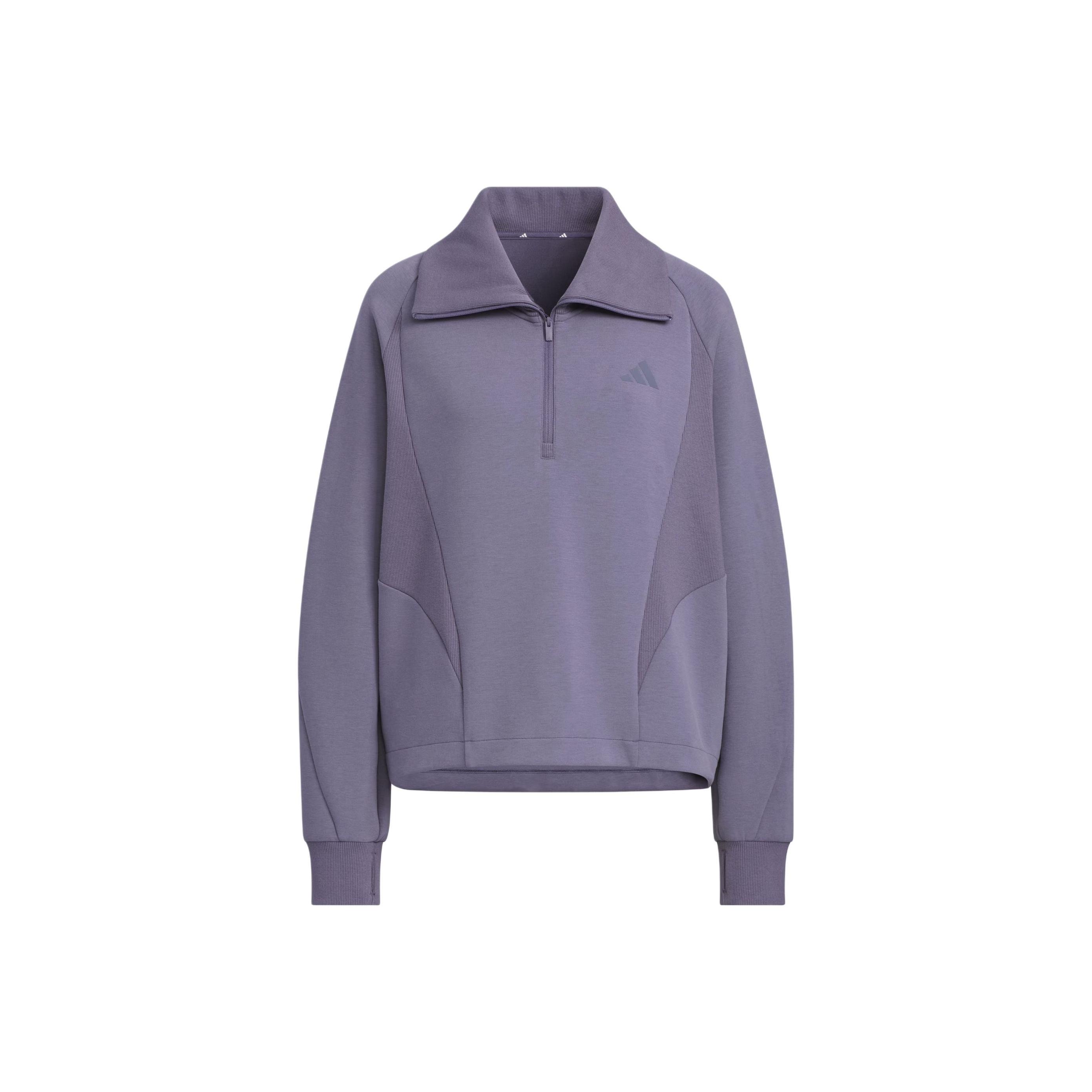 adidas Women s Half-Zip Stand-Up Collar Sweatshirt Shadow Violet KF2545 L