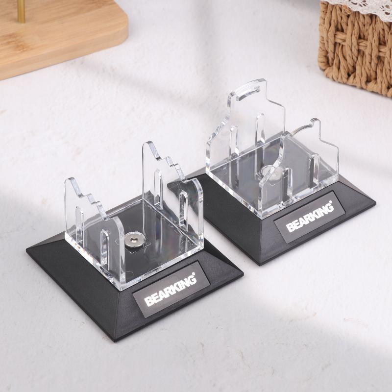 Supporto porta mulinello da pesca Trasparente Supporto per mulinello a forma di goccia d'acqua Rastrelliera espositore multifunzione per mulinelli da pesca Accessori da pesca