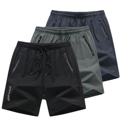 Shorts d'été courts pour hommes, Sports et Course à pied décontractée, Grande taille Soie glacée Séchage rapide Pantalon de plage
