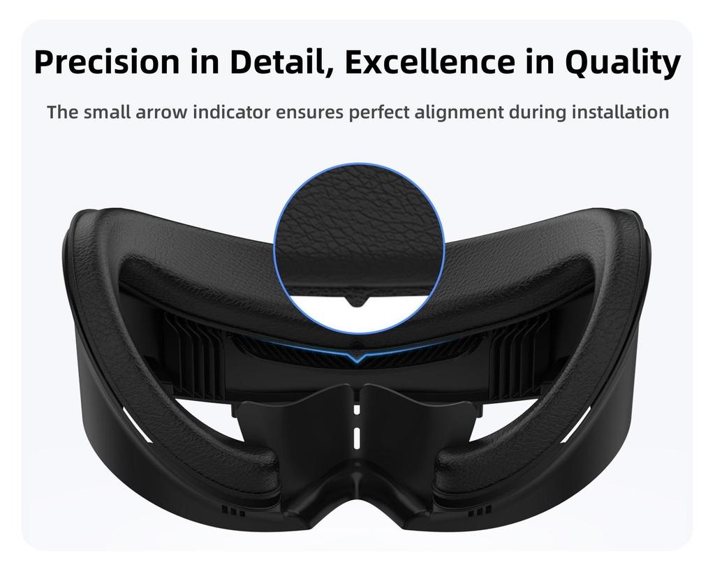 VR Face Interface Bracket Sponge Face Pad Replacement for Pico 4 / PICO 4 Ultra VR Headset Washable Sweat-Proof Leather Face Cover