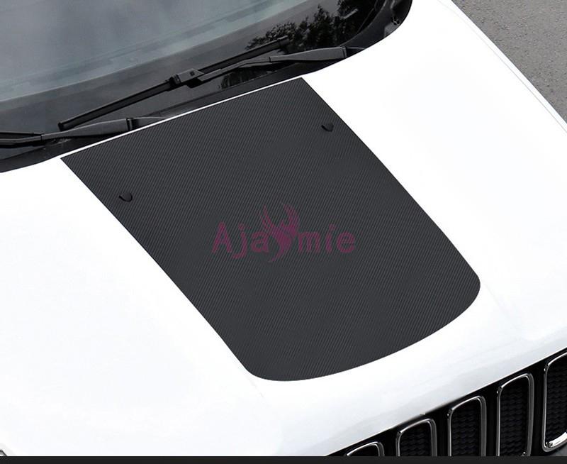 For Jeep Renegade 2016 2017 2018 Carbon Fiber Color Car Hood Film Star Car Sticker Protector Styling Accessories ALV1