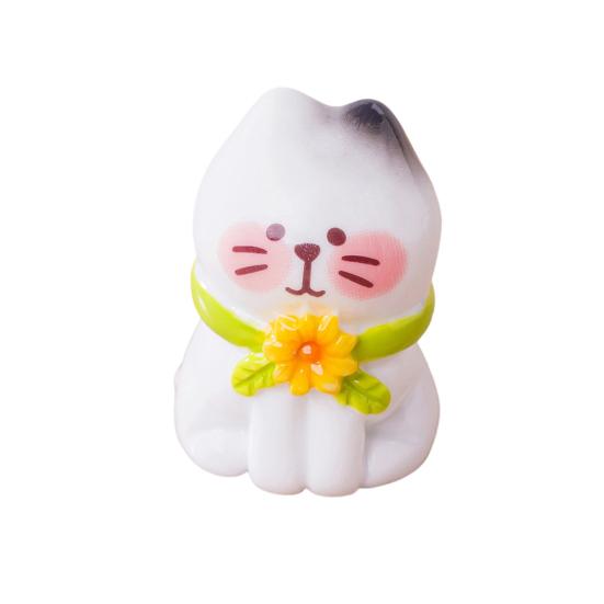 

Micro Landscape Ornament with Cute Cat And Sunflower Miniature Figurines Pastoral Healing Scene Ornament for DIY B