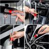 Detailing Brush Set - 5 Different Sizes Premium Natural Boar Hair Mixed Fiber Plastic Handle Automotive Detail Brushes for Cleaning Wheels, Engine,